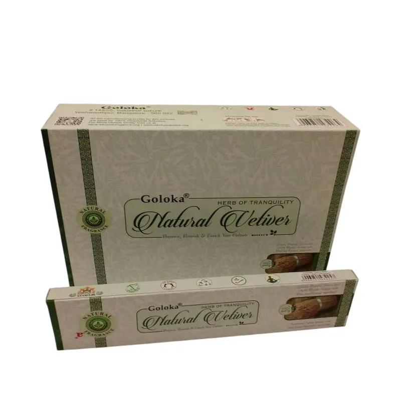 INCIENSO (GOLOKA) NATURAL VETIVER Caja 12 uds (SÓLO SE VENDE POR CAJA)