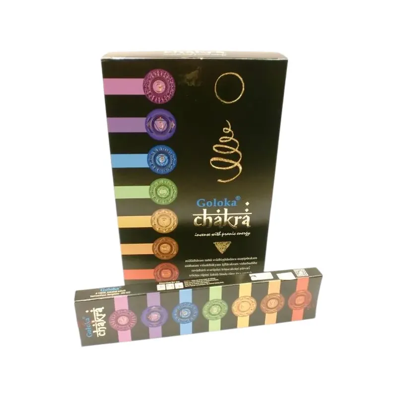 INCIENSO (GOLOKA) BLACK 7 CHAKRAS Caja 12 uds (SÓLO SE VENDE POR CAJA)