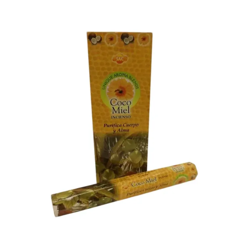 INCIENSO (SAC) COCO-MIEL CAJA 6U Caja 6 unidades. SOLO SE VENDE POR CAJA