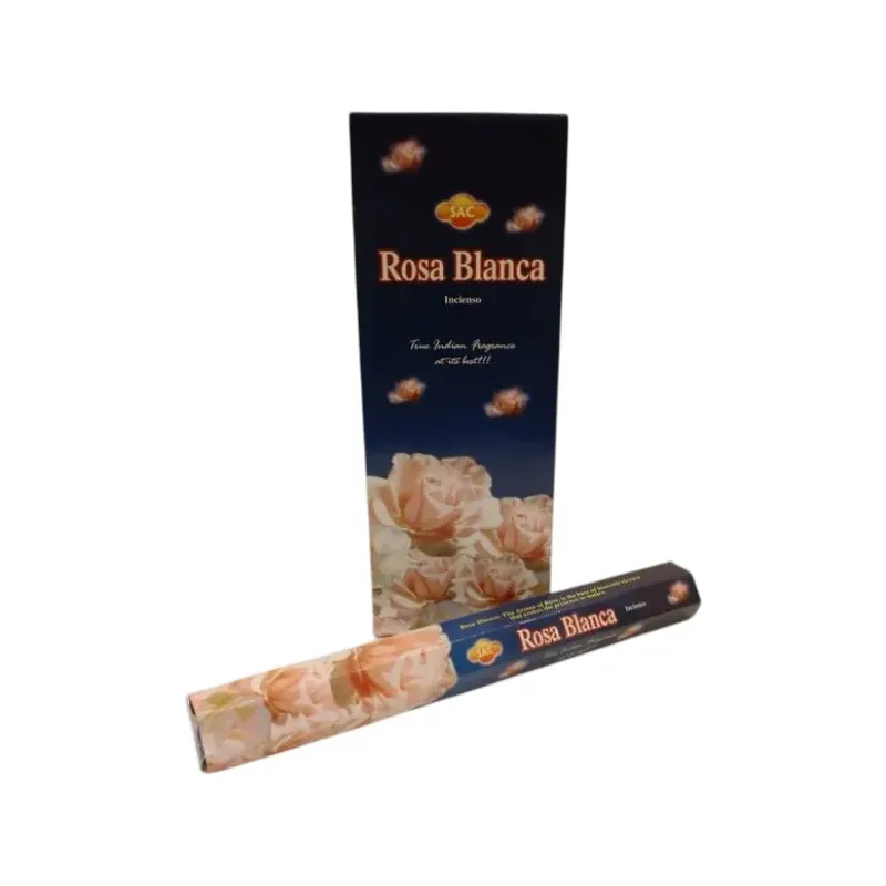 INCIENSO (SAC) ROSA BLANCA CAJA 6U Caja 6 unidades. SOLO SE VENDE POR CAJA
