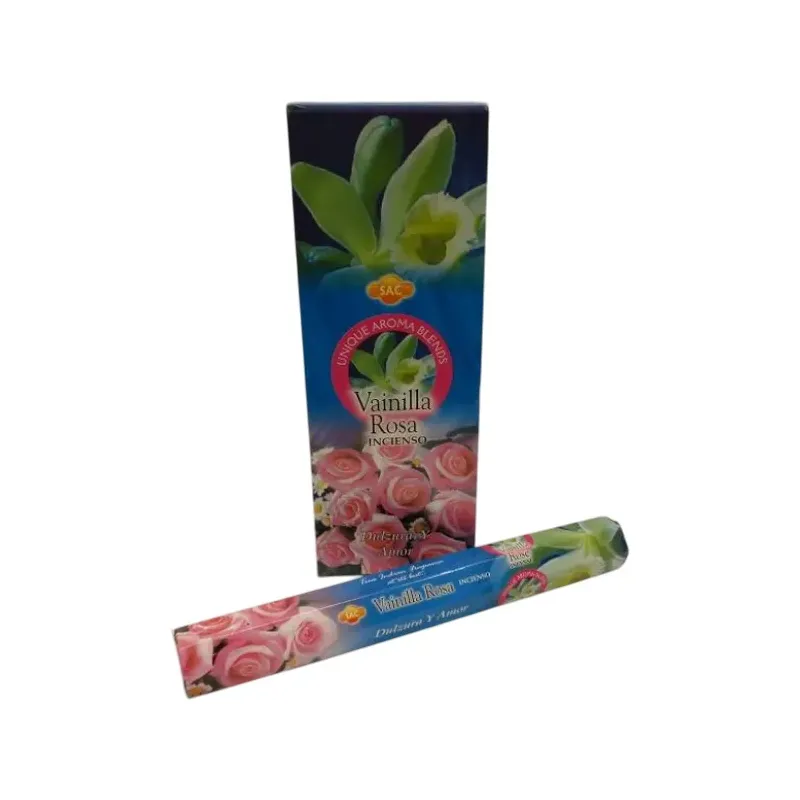 INCIENSO (SAC) VAINILLA-ROSA CAJA 6U Caja 6 unidades. SOLO SE VENDE POR CAJA