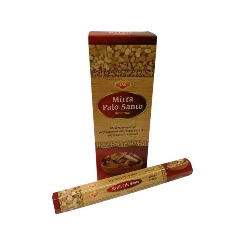 INCIENSO (SAC) MIRRA-PALO SANTO CAJA 6U Caja 6 unidades. SOLO SE VENDE POR CAJA