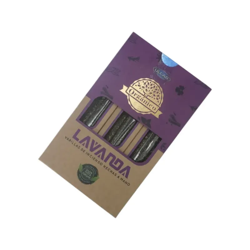 INCIENSO (ULLAS) ORGANIC LAVENDER 25GR Caja 12 uds (SÓLO SE VENDE POR CAJA)