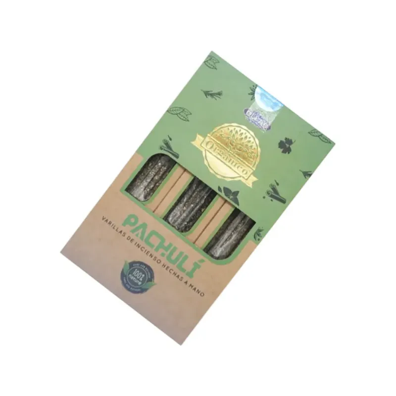 INCIENSO (ULLAS) ORGANIC PATCHOULI 25G CAJA 6U Caja 12 unidades. SOLO SE VENDE POR CAJA