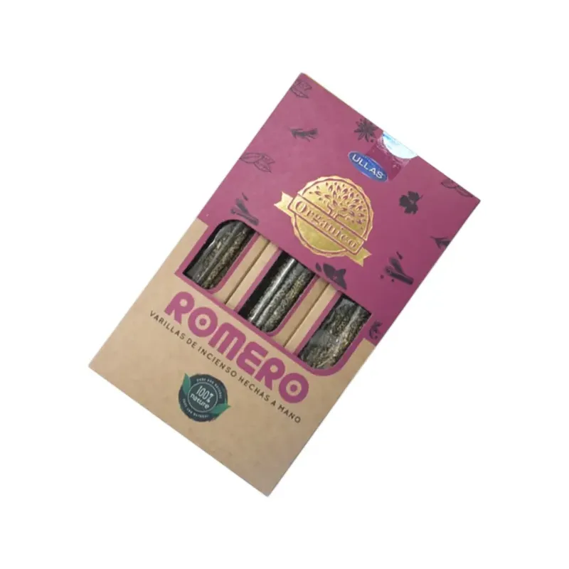 INCIENSO (ULLAS) ORGANIC ROSEMARY 25GR Caja 12 uds (SÓLO SE VENDE POR CAJA)