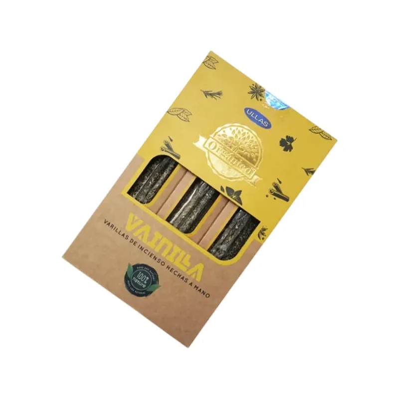 INCIENSO (ULLAS) ORGANIC VAINILLA 25G CAJA 6U Caja 12 unidades. SOLO SE VENDE POR CAJA