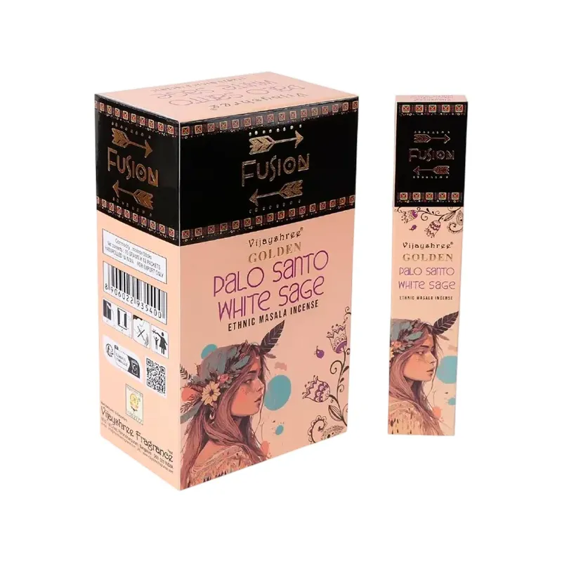 INCIENSO (GOLDEN NAG) FUSIÓN PALO SANTO SALVIA BLANCA Caja 12 uds (SÓLO SE VENDE POR CAJA)