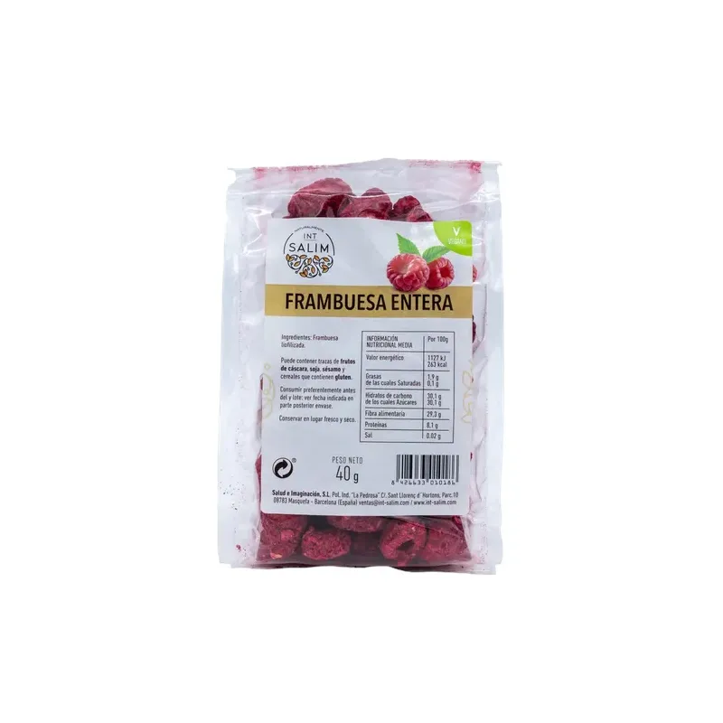 FRAMBUESA LIOFILIZADA ENTERA 40 G