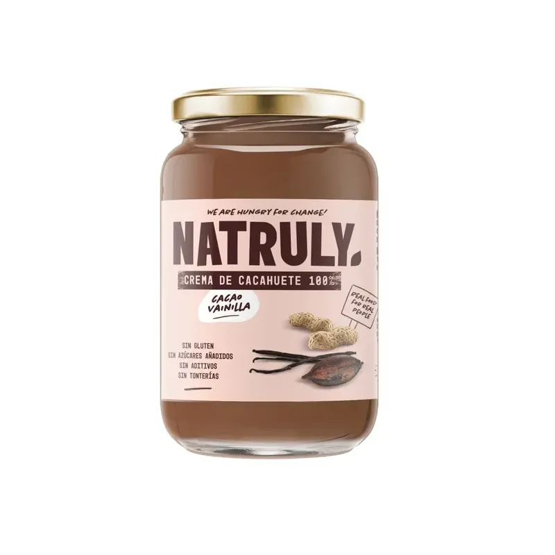 CREMA DE CACAHUETE CACAO Y VAINILLA 500g