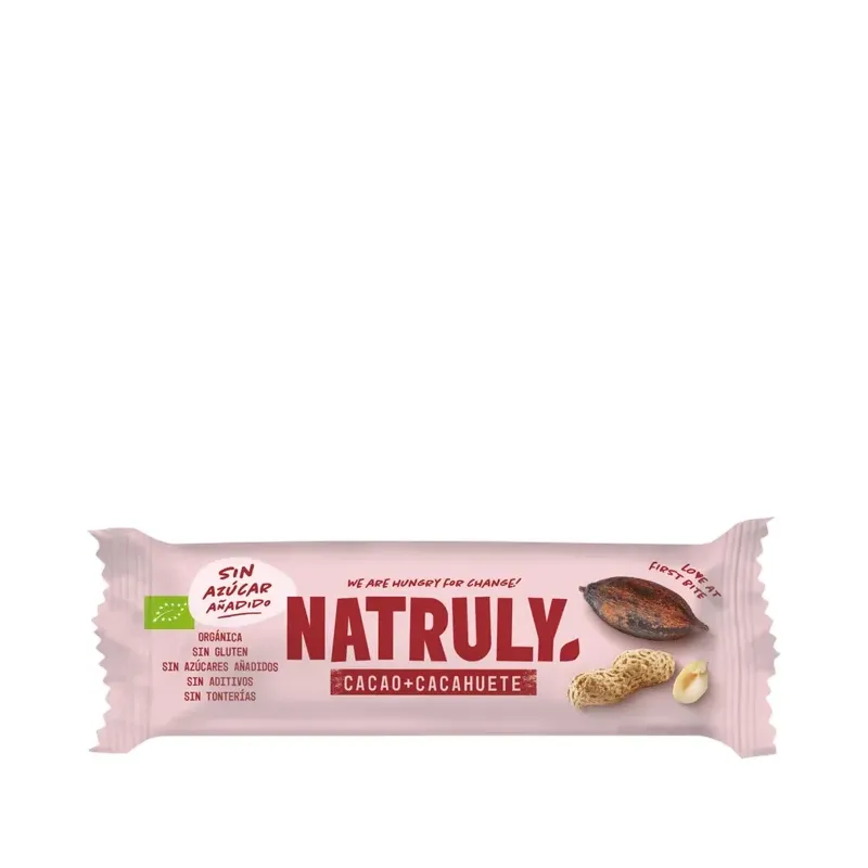 BARRITA RAW DE CACAO Y CACAHUETE | BIO 40GR