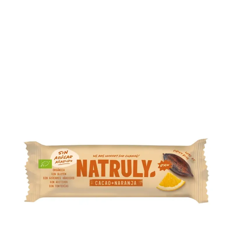 BARRITA RAW DE CACAO Y NARANJA | BIO 40G