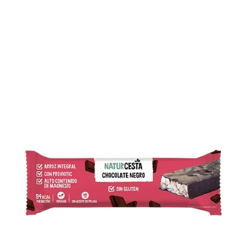 EXPOSITOR DE 20 BARRITAS DE ARROZ CHOCOLATE NEGRO