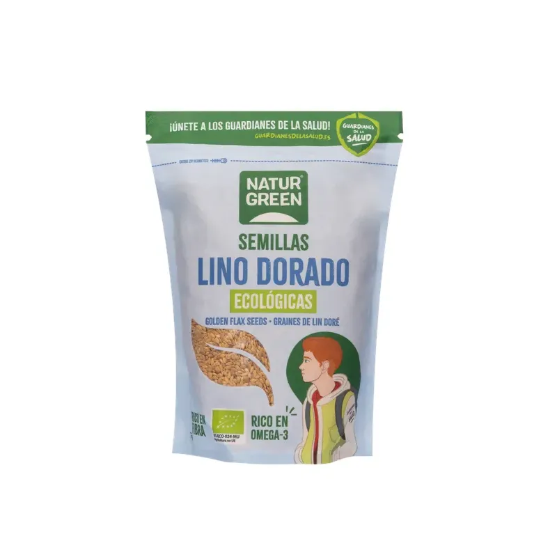 SEMILLAS DE LINO DORADO BIO 500 G Doypack 500 grs
