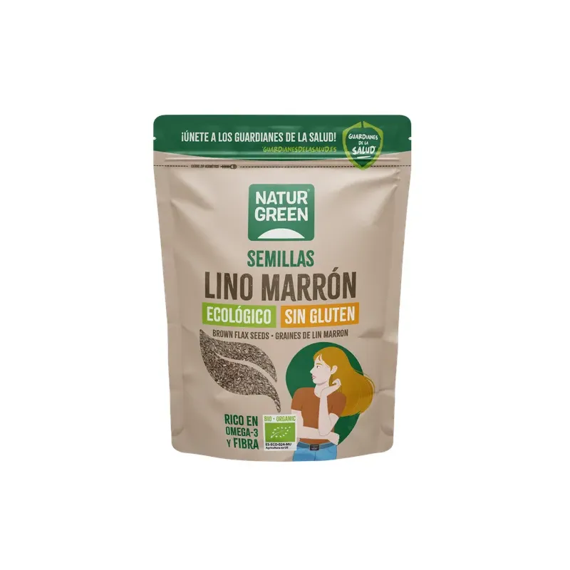SEMILLAS DE LINO MARRÓN BIO 500 G Doypack 500 grs