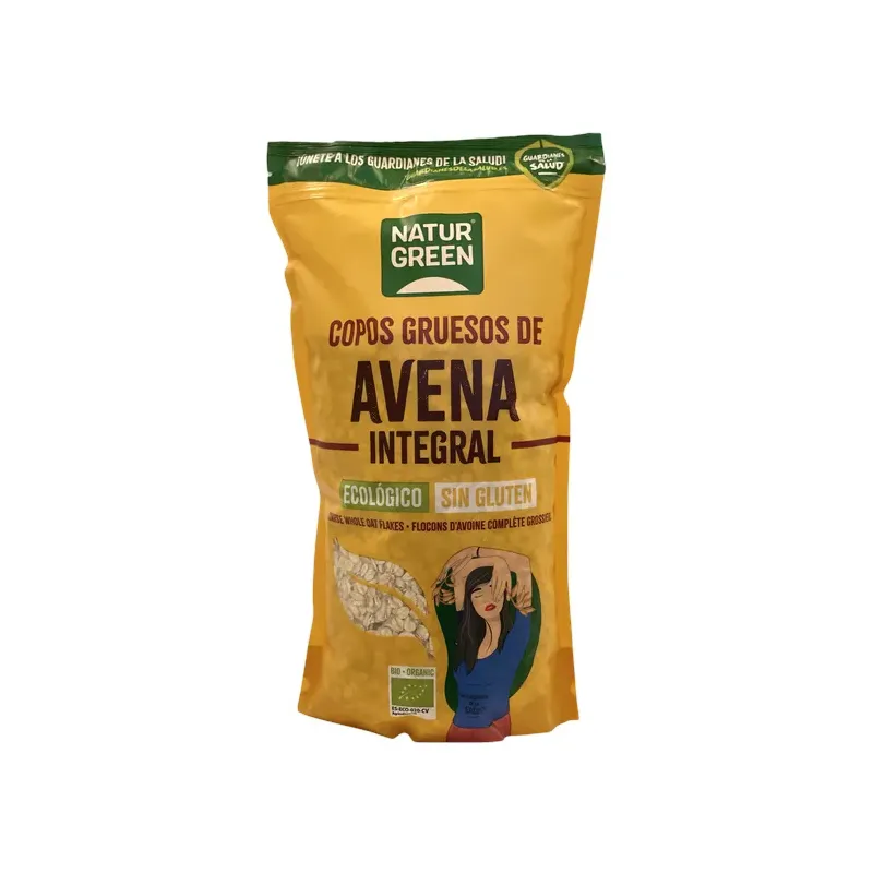 COPOS DE AVENA GRUESOS SIN GLUTEN BIO 1 KG Bolsa 1000 g