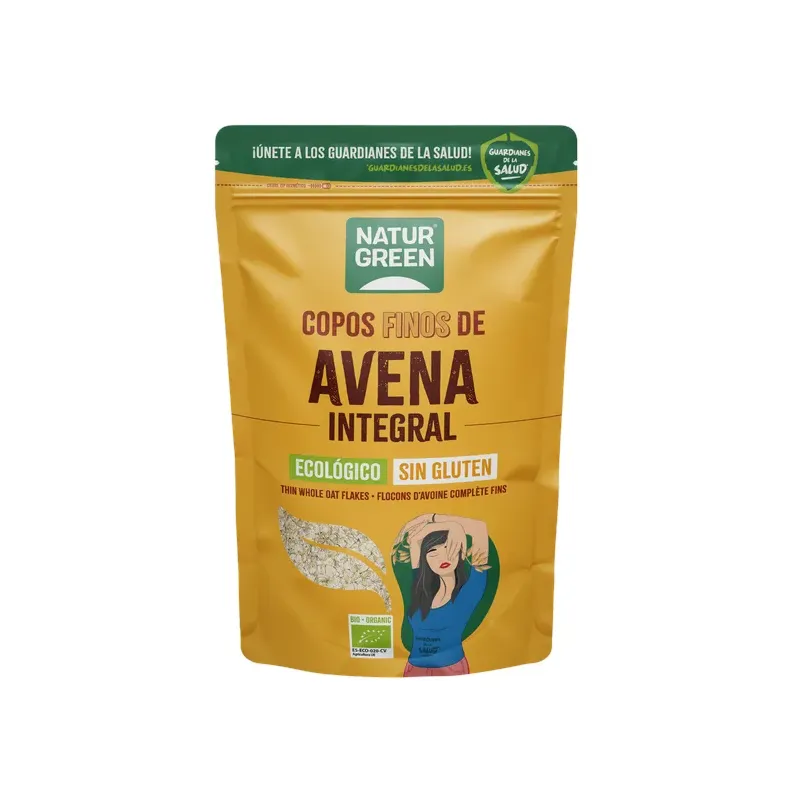 COPOS DE AVENA FINOS SIN GLUTEN BIO 1 KG Bolsa 1000 g