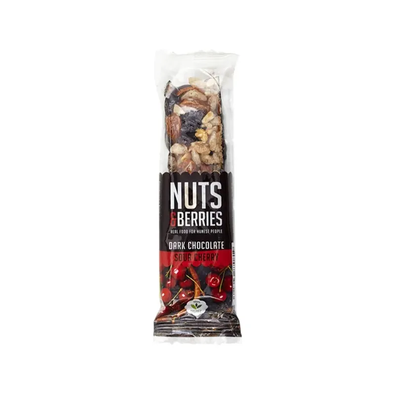 CAJA DE 15 UDS BARRITA CHOCOLATE NEGRO-CEREZA 40G