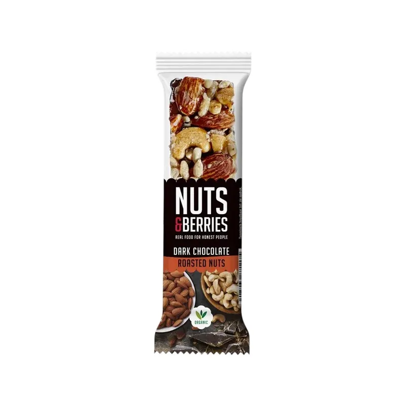 CAJA DE 15 UDS BARRITA CHOCO NEG.F.SECOS TOSTADOS