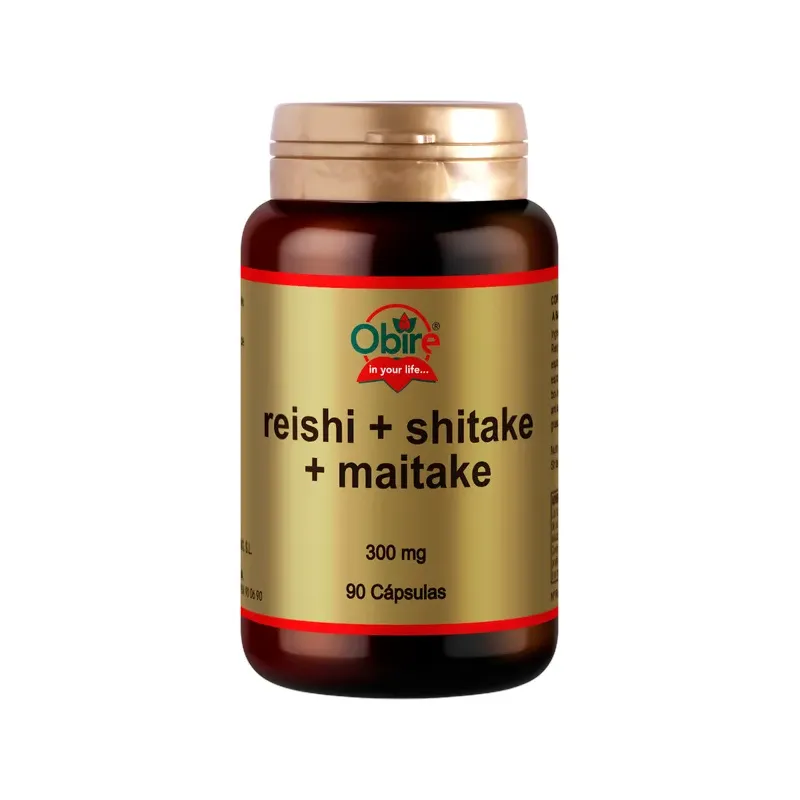 REISHI + SHITAKE + MAITAKE 300 MG. 90 CAPSULAS