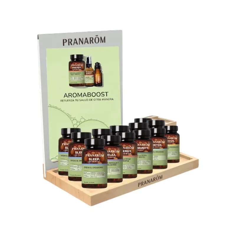 EXPOSITOR AROMABOOST MOSTRADOR 6 CÁPSULAS DE CADA