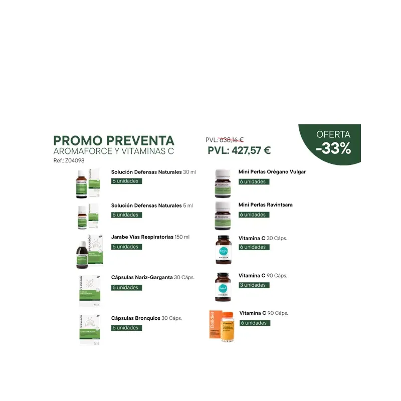 PROMO PREVENTA AROMAFORCE Y VITAMINAS C
