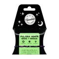 PULSERA AGATA NEGRA TEÑIDA MORADA 4MM