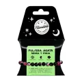 PULSERA AGATA NEGRA TEÑIDA ROSA 8MM