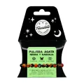 PULSERA AGATA NEGRA TEÑIDA NARANJA 8MM