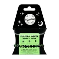 PULSERA AGATA NEGRA TEÑIDA VERDE 8MM
