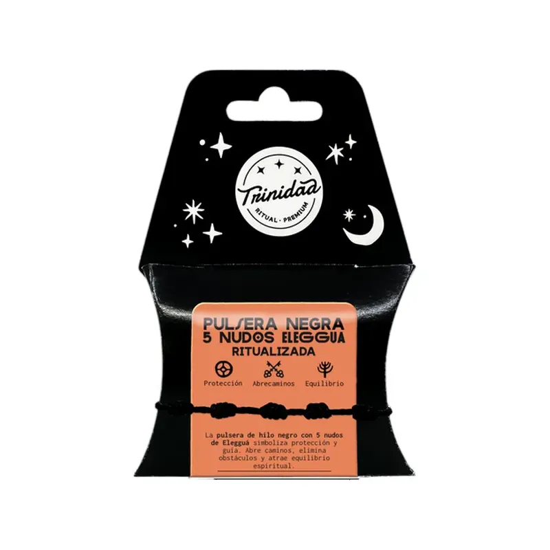 PULSERA 5 NUDOS HILO NEGRO ELEG ELEGGUA
