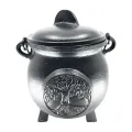 BRASERO METALICO TAPA NEGRO CON ARBOL 19 CM.