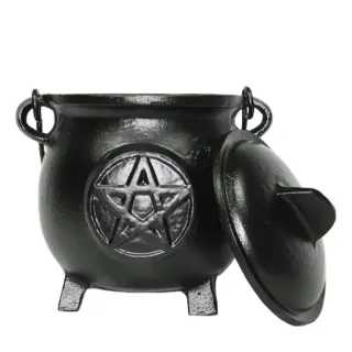 BRASERO METALICOTAPA NEGRO PEN PENTAGRAMA 19 CM.