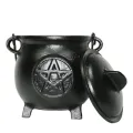 BRASERO METALICOTAPA NEGRO PEN PENTAGRAMA 19 CM.