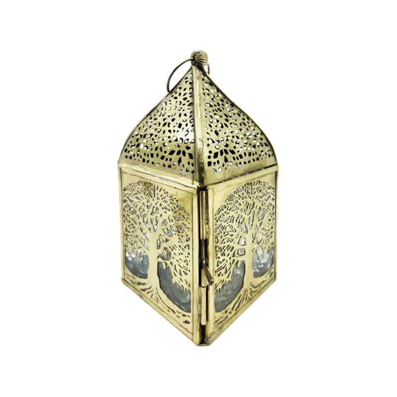 LAMPARA METALICO METAL Y ARBOL 8.5 X 17 CM