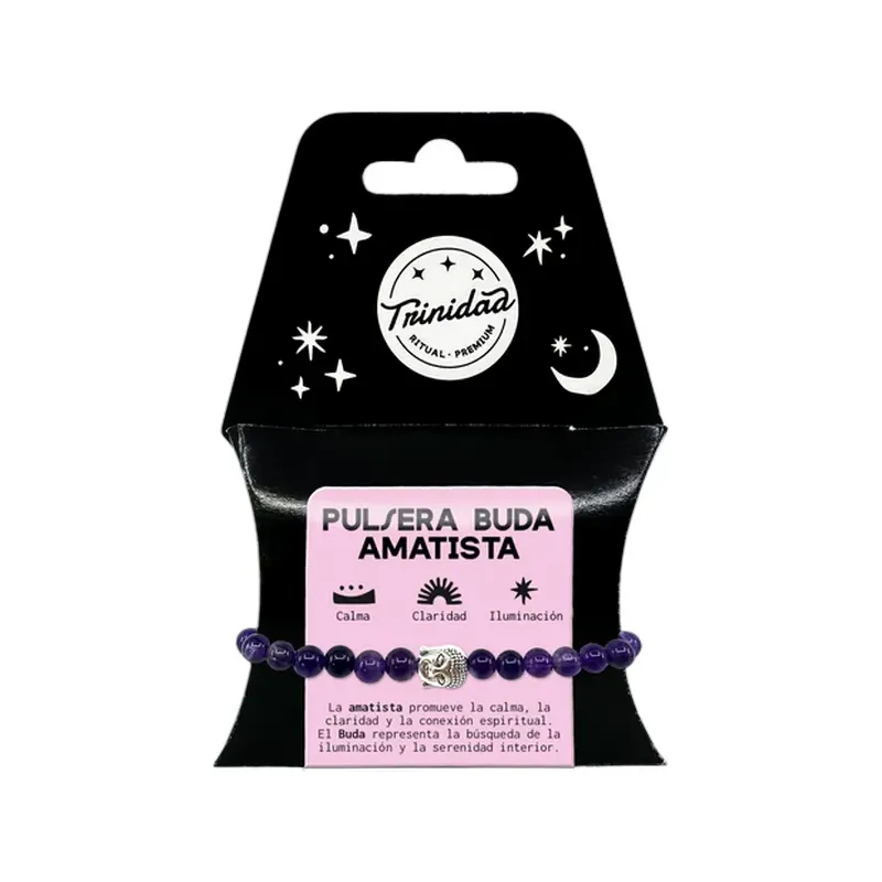 PULSERA AMATISTA BUDA 6 MM.