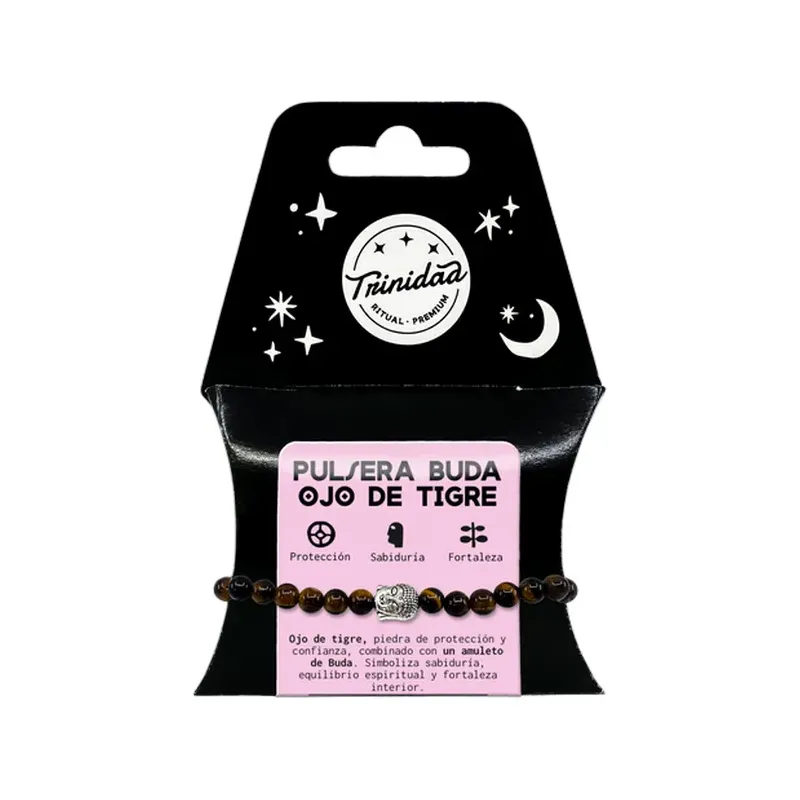 PULSERA OJO TIGRE BUDA 6 MM.