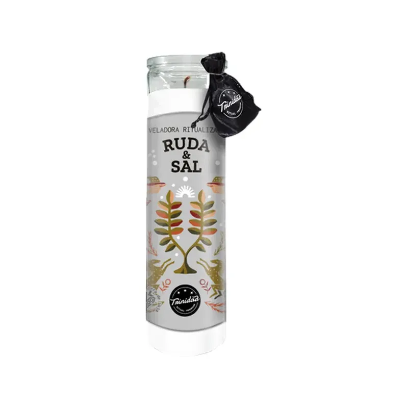 VELADORA SOJA RUDA & SAL VASO VIDRIO 200X5.5CM