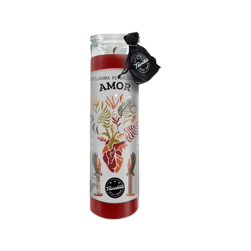 VELADORA SOJA AMOR VASO VIDRIO