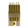 VELAS BUJIA DORADO ORO 2,1  X 19 CM Caja 12 unidades. SOLO SE VENDE POR CAJA