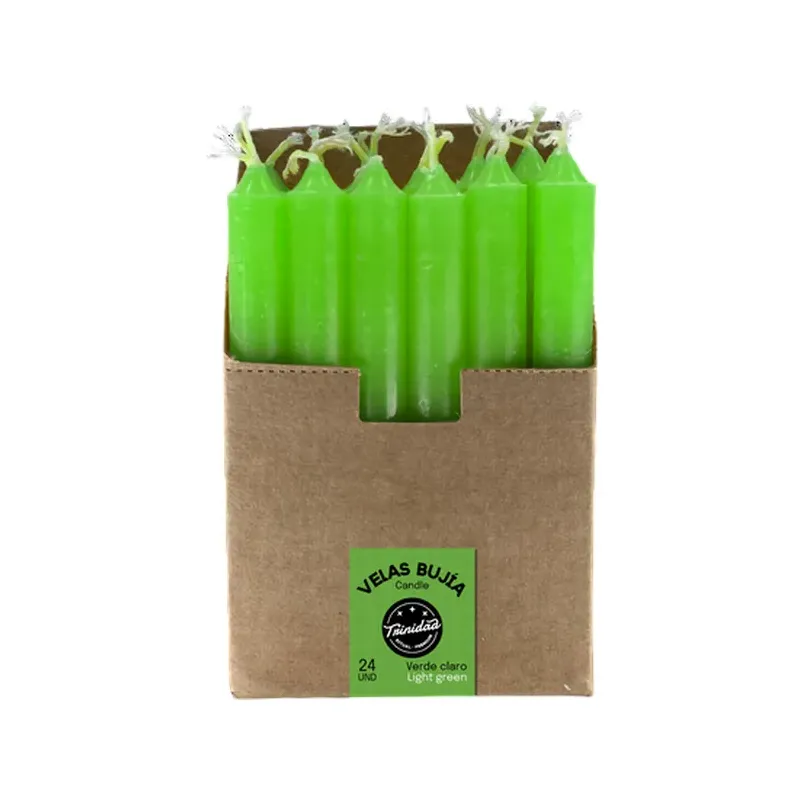 BUJIA MINI VERDE CLARO Caja 24 unidades. SOLO SE VENDE POR CAJAS.