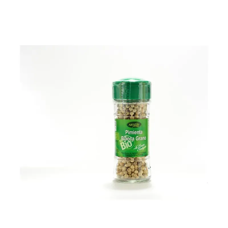 PIMIENTA BLANCA GRANO 45GRS. BOTE Especias y Condimentos Ecológicos ArtemísBio