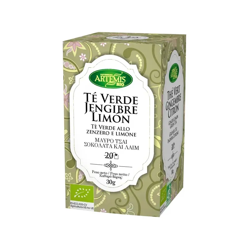TÉ VERDE JENGIBRE LIMÓN 20 FILTROS