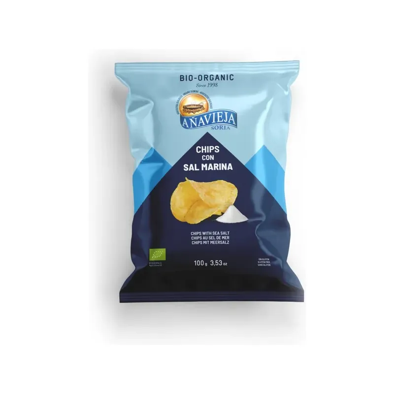 PATATAS FRITAS C/A GIRASOL ECO100G PATATAS FRITAS EN ACEITE DE GIRASOL.
Ecológico. Sin gluten