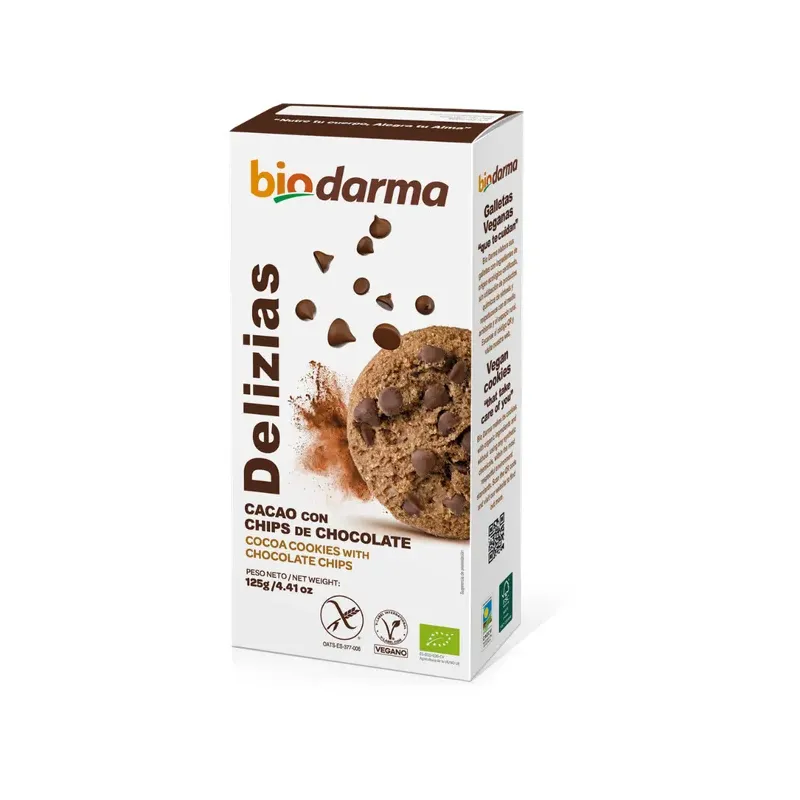 DELIZIAS CACAO CHIPS 125G · SIN GLUTEN