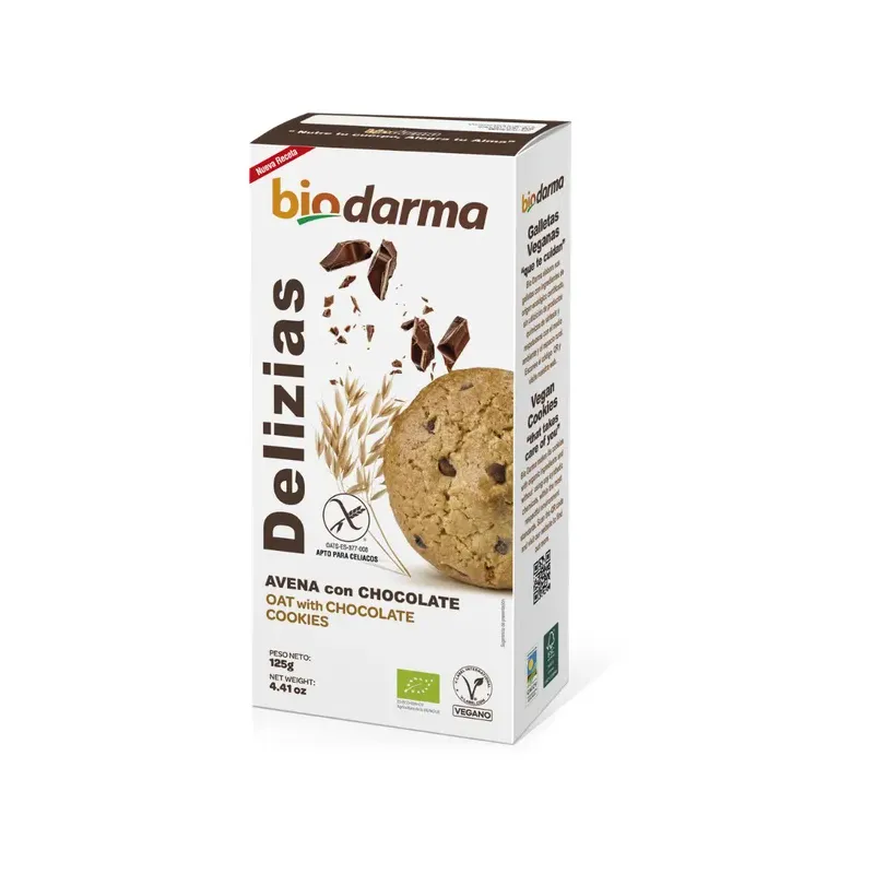 DELIZIAS AVENA-CHOCOLATE 125G · SIN GLUTEN
