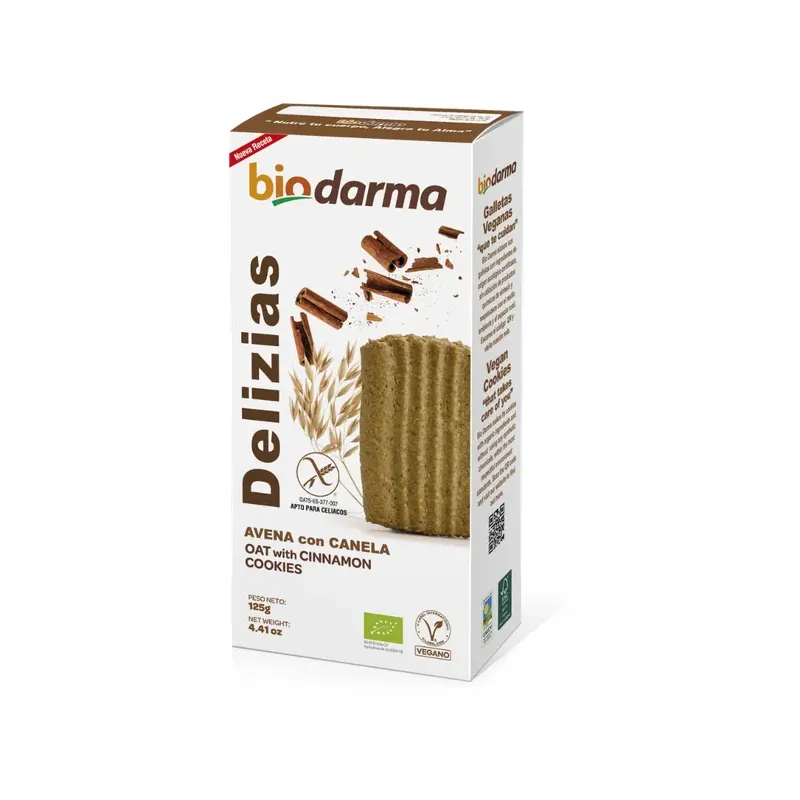 DELIZIAS AVENA-CANELA 125G · SIN GLUTEN