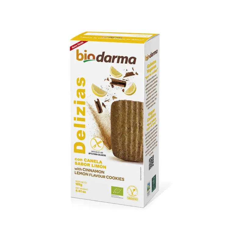 DELIZIAS CANELA-LIMÓN 125G · SIN GLUTEN