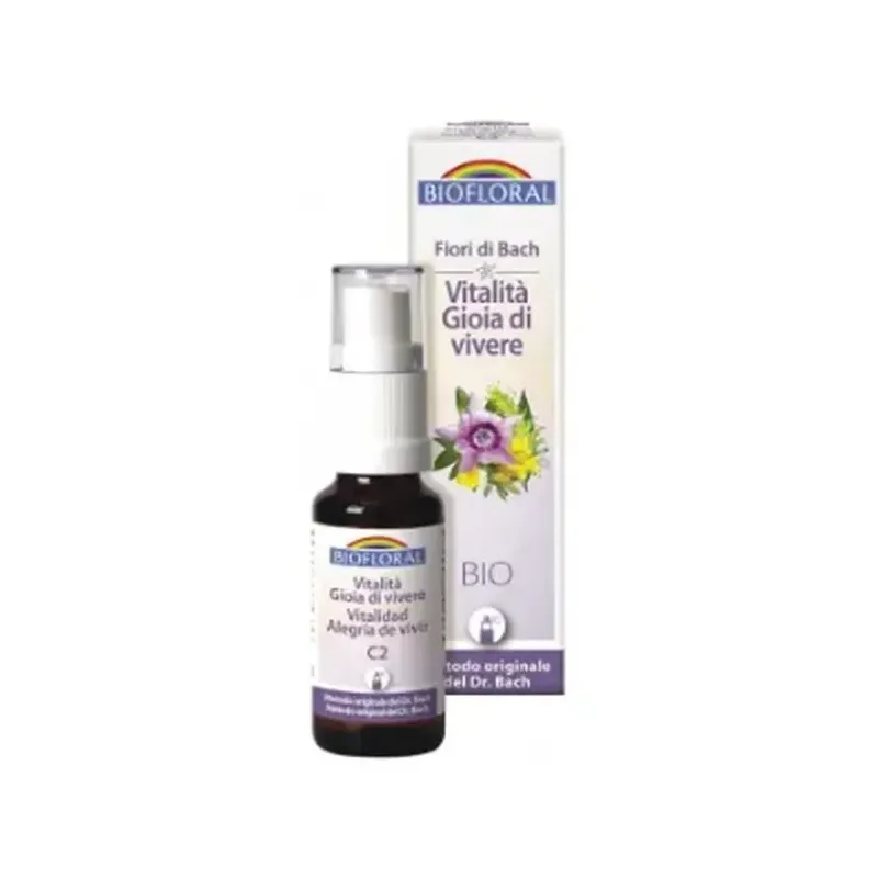 FLORES DE BACH - COMPLEJO 02 - Vitalidad Alegría de vivir  spray BIO DEMETER 20ml
