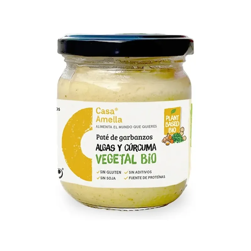 Bio pate de garbanzos algas y curcuma 180 gr