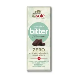 CAJA CHOCOLATE BITTER 72% STEVIA 25g 30und